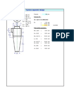 Cyclone Separator Design: Flowrate: 500 CFM