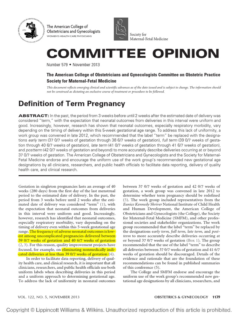 Definition of Term Pregnancy Pregnancy Obstetrics Free 30day