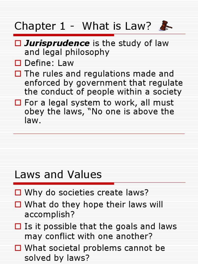Chapter 1 - What Is Law | PDF