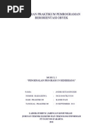 Download Laporan Praktikum Pemrograman Berorientasi Obyek 1 by Fuad Rahman SN185117163 doc pdf