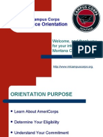 Campus Corps Pre-Service Orientation