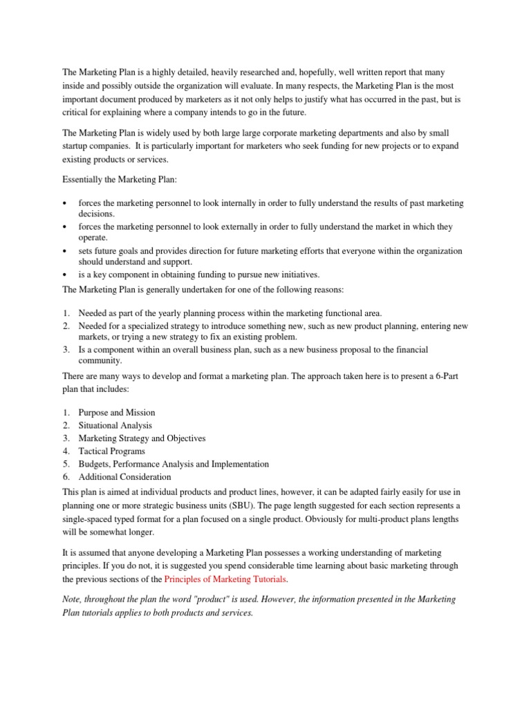 Comprehensive Marketing Plan Template | PDF | Promotion (Marketing ...