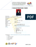 Early Registration Form (Imstc 2013)