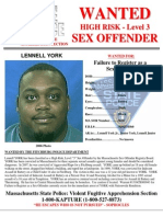 Lennell York Sex Offender Wanted Poster