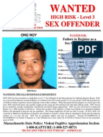 Ong Noy Sex Offender Wanted Poster