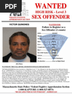 Victor Quinones Sex Offender Wanted Poster