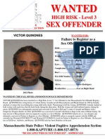 Victor Quinones Sex Offender Wanted Poster