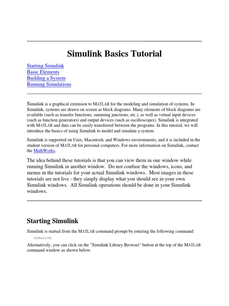 Simulink Tutorial | PDF | Matlab | Phase (Waves)