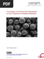 The Effects of Particle Size Distribution On The Properties of Medical Materials With License