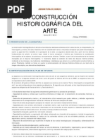 La Construccion Historiografica Del Arte