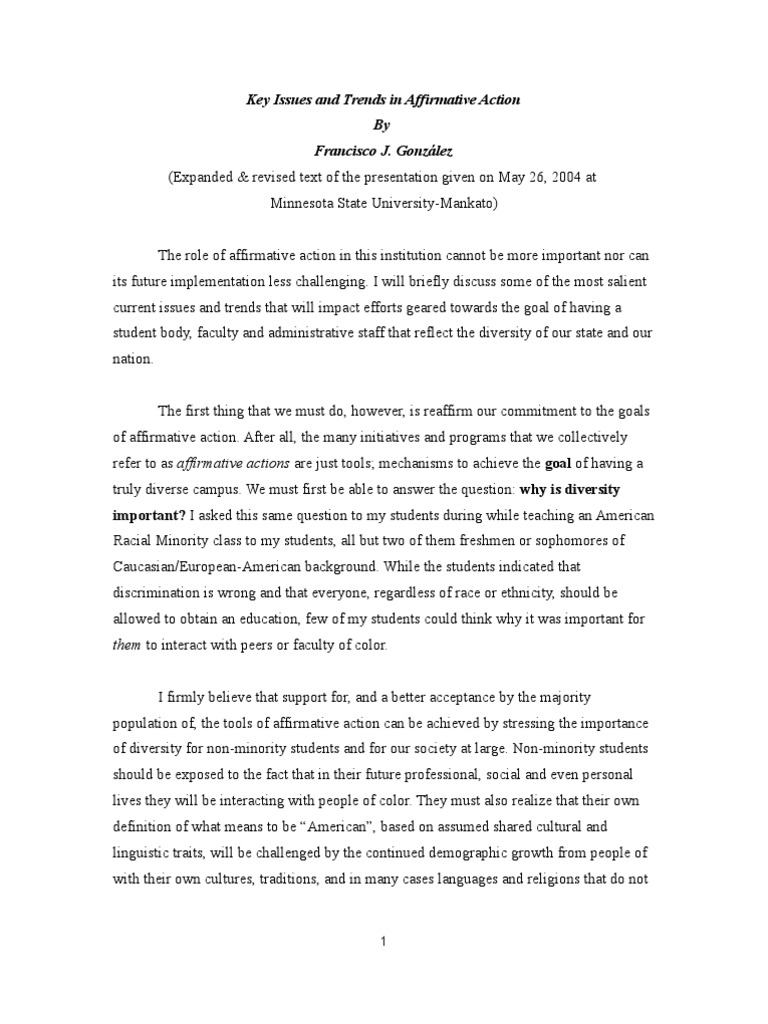 Trends in Affirmative Action Policies | PDF | Same Sex Marriage | Equal ...