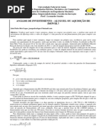 ANÁLISE DE INVESTIMENTO – ALUGUEL OU AQUISIÇÃO DE IMÓVEL?