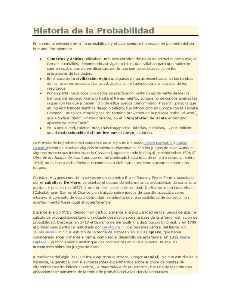 Historia de La Probabilidad Probabilidad Física