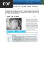 CFC Typhoon Haiyan Webpage Announcement