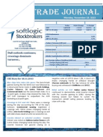 Dull Outlook Continues Crossings Dominate Turnover... : Monday, November 18, 2013