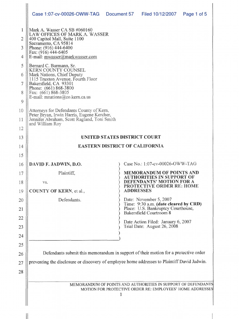 57 Mx Protective Order MP&A Discovery (Law) Virtue