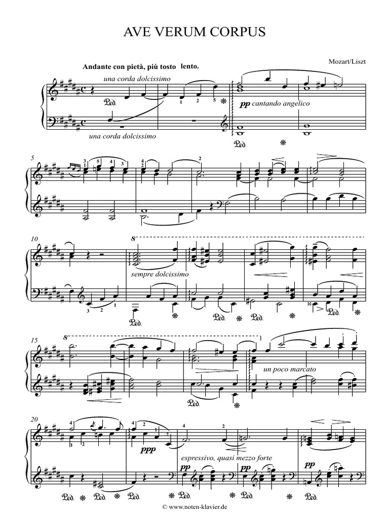 MozartLiszt Ave Verum