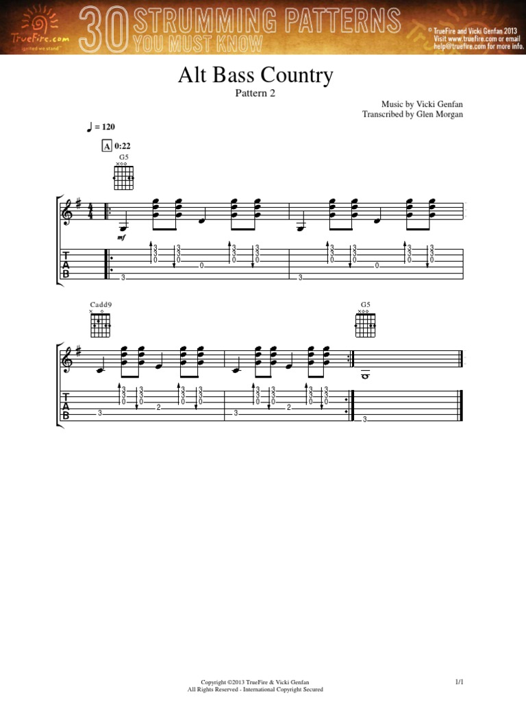 Alt Bass Country: Pattern 2 | PDF