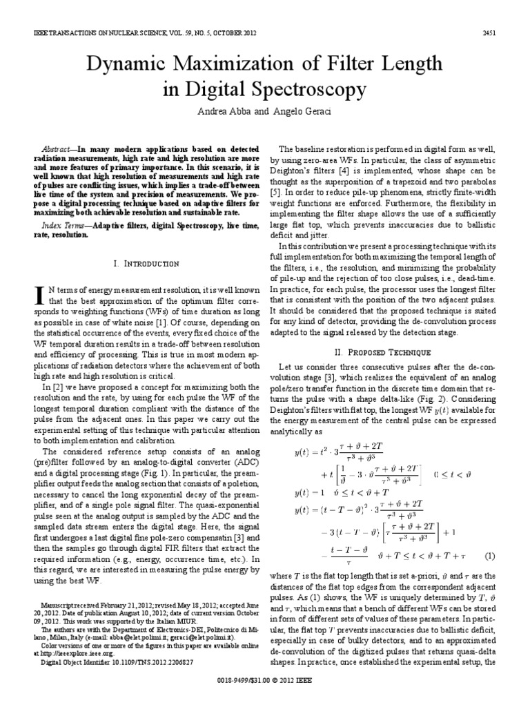 Dynamic Maximization of Filter Length | PDF | Field Programmable Gate ...