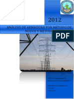 Anlisis de Armadura Por Mtodo de Nodos y Mtodo Matricial