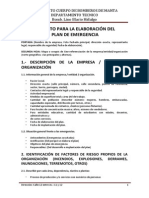 Formato para La Elaboración Del Plan de Emergencia