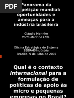 Panorama da competição mundial