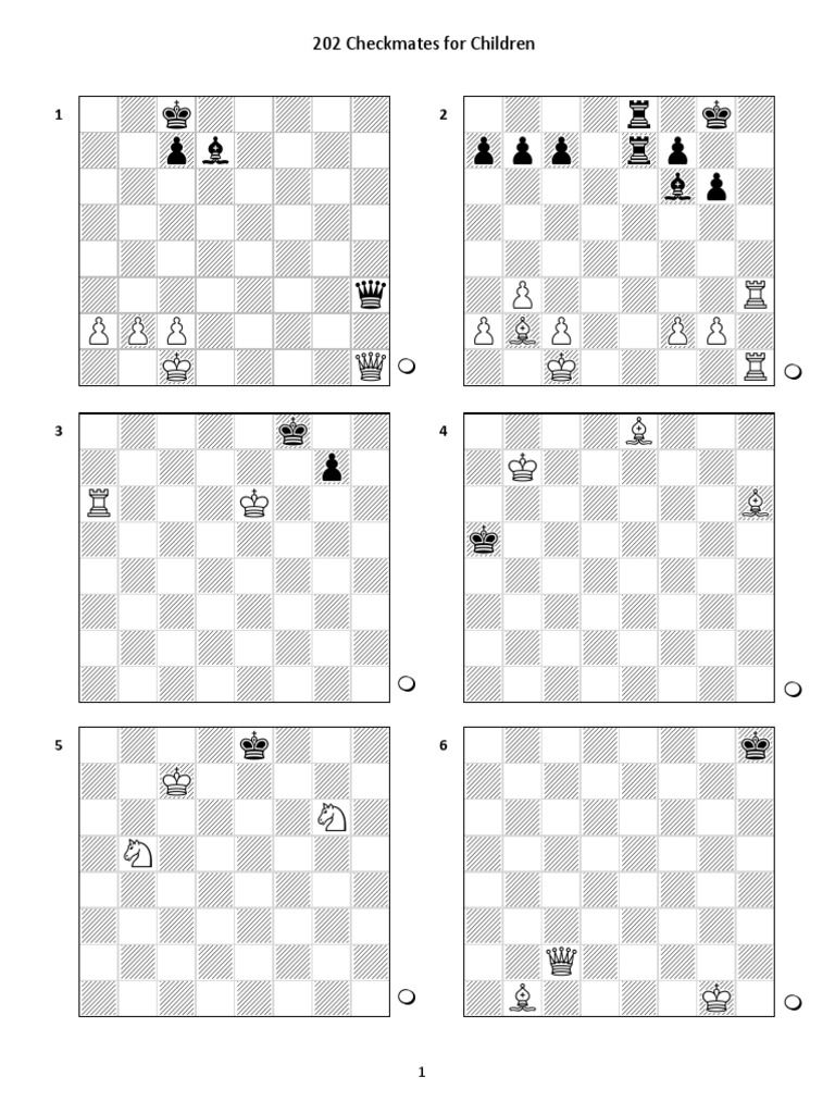 202 Checkmates For Children | PDF | Board Games | Game Rules
