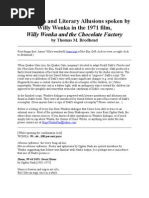 Download Quotations and Literary Allusions spoken by Willy Wonka in the 1971 Film by KAW SN185253 doc pdf
