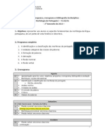 Ementa&CronogramaMorfologiadoPortuguêsI 4a.feira