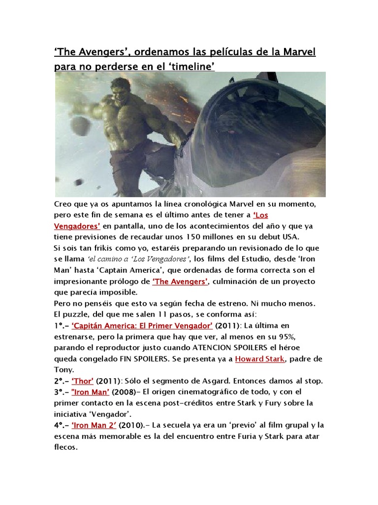 The Avengers' | PDF | Comics Marvel | Ocio