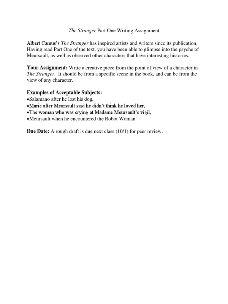 Stranger description creative writing picture