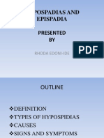 Hypospadias and Epispadia