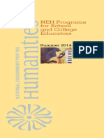 NEH Education Summer Programs 2014