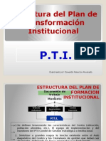 Estructura del Plan de Transformación Institucional