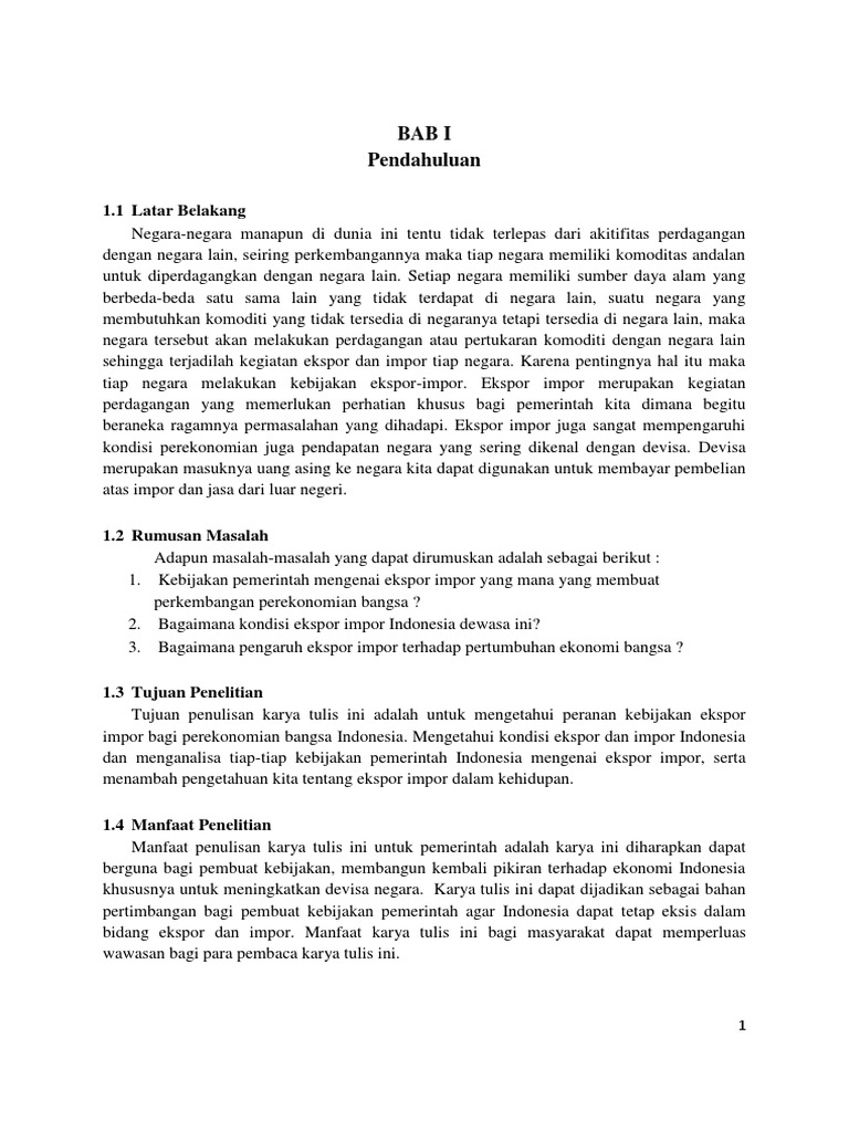 49903731 Karya Tulis Ekspor Impor