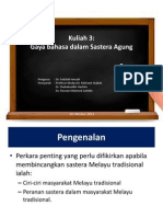 Tajuk 5,6 7 Gaya Bahasa, Seni Retorik Estetika Sastera Agung