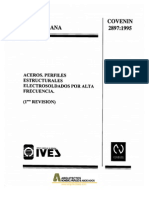 COVENIN 2897-1995 Aceros. Perfiles Estructurales Electrosoldados Por Alta Frecuencia PDF