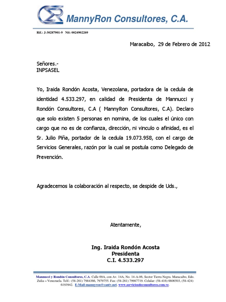 Carta De Empleador vrogue.co