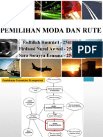 Pemilhan Moda Dan Rute