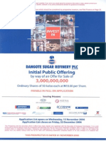 Dangote Sugar Refinery PLC Prospectus