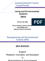 ASEE Engineering Research Council Annual Forum: Bioengineering and Environmental Systems (BES)