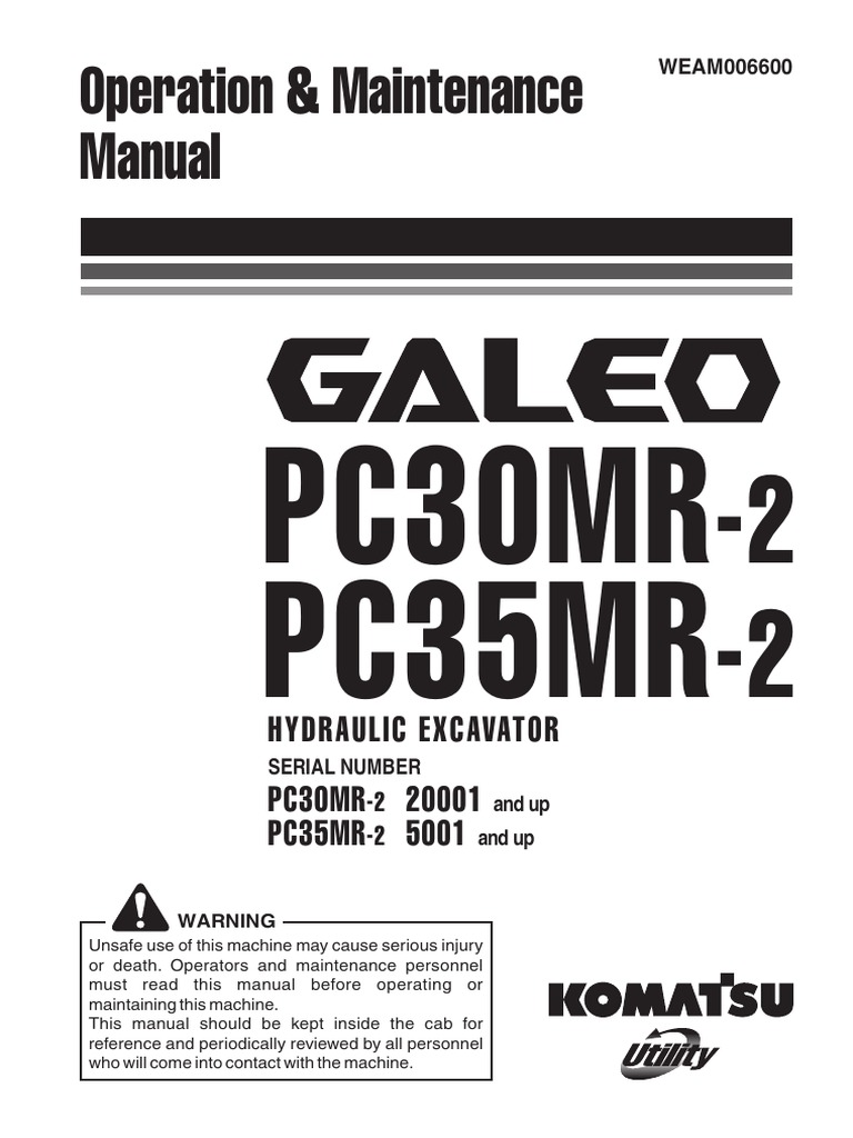 Komatsu Pc35 Mr Service Manual