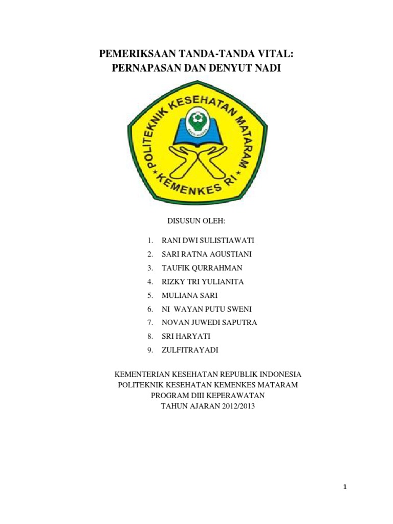 Pemeriksaan Tanda Vital Nadi Dan Pernapasan