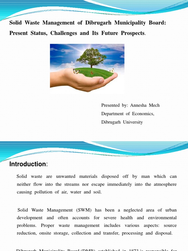 Dibrugarh Municipality Waste Management Report | PDF | Municipal Solid ...