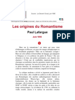 Les Origines Du Romantisme: Paul Lafargue