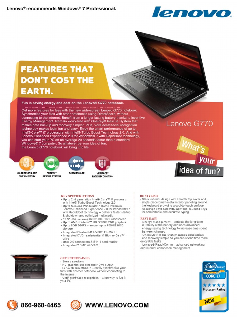 Lenovo G770 | PDF