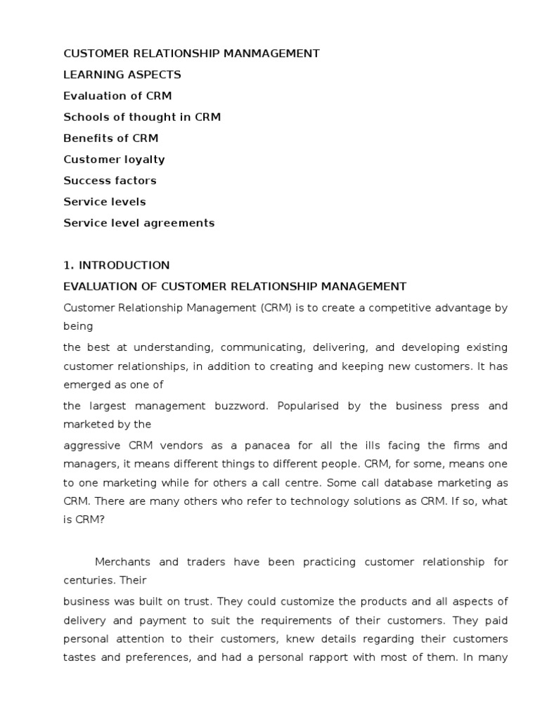 Understanding Customer Relationship Management | PDF | Sales | Marketing