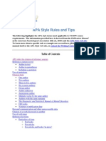 APA Style Rules and Tips