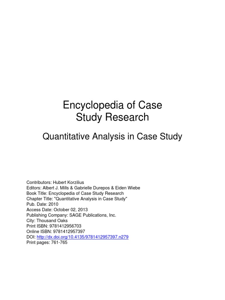 quantitative research case study example