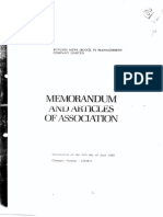 memorandum of articles of association - typical 